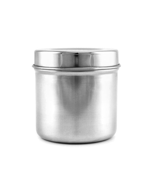 QWORK Stainless Steel Ointment Jar with Lid, 4 Pack Medical Container Jars 10 oz for Liquid, Cotton Ball, Gauze, Swab