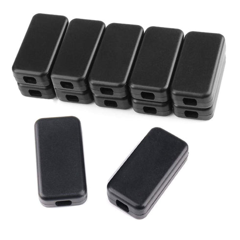 YXQ Power Project Enclosure Case, 40mmx20mmx11mm, Waterproof Junction Box, Plastic Black, 12-Pack