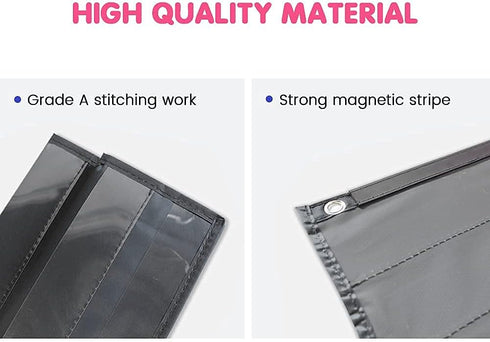 Auchq Magnetic Pocket Chart, Standard Pocket Chart with 7+1 Pockets, 14 Double-Sided Dry-Eraser Cards for Classroom