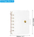 PATIKIL A7 Clear Binder Cover, Soft PVC Loose Leaf Binder Protector, Refillable Notebook Shell with Snap Button