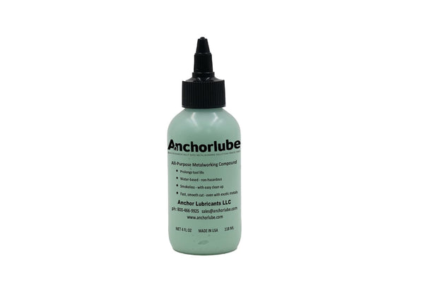 Anchorlube All-Purpose Metalworking Compound 4oz - Water-Based Cutting Fluid for Drilling, Tapping,