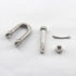 M6 D Shackle Anchor Shackle, Stainless Steel 304 D Ring Shackle with Cotter Pin for Cars, Trucks, Material Handling