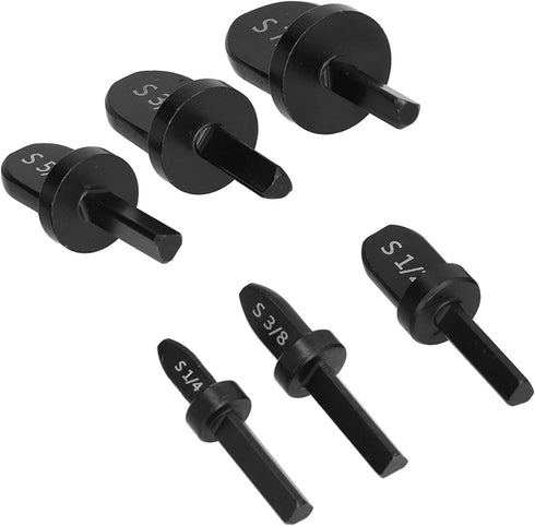 6PCs Swaging Tool Drill Bit Set for Copper Aluminum Pipes, HVAC Tools for Air Conditioner Maintenance