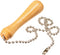 Generic Beaded Pull Chain Extension with Connector Wooden Pillars Walnut Pendant 12 Inch