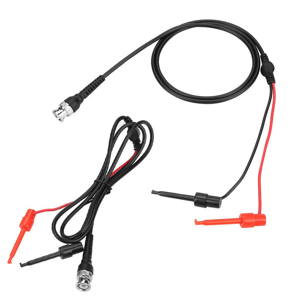 2Pcs Oscilloscope Probes, Clip Test Grabbers, Coaxial Cable Mini BNC to Dual Testing Plunger Hook