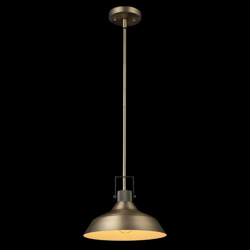 65475 1-Light GLOBE Electric Pendant Light Fixture, Matte Brass, Textured Socket, Dining Room Fixture, Kitchen Island