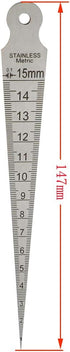 1/8-5/8 Inch 1-15 MM Inch Taper Gage Stainless Taper Welding Gauge Test Ulnar & Metric Standard Aperture ruler