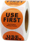 Hcode 1.5 inch “Use First” Inventory Control Label - Permanent Adhesive Restaurant Quality Food Labels