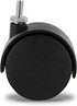 2" Wheel Diameter Black Nylon Swivel Hooded Samson Twin Wheel Caster, 1/4-20 x 1/2" Threaded Stem, Installed Height: