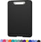 Clipboard with Storage, 8.5 x 11” Heavy Duty Nursing Clipboard with Low Profile Clip, Coaches Clipboard (Black)