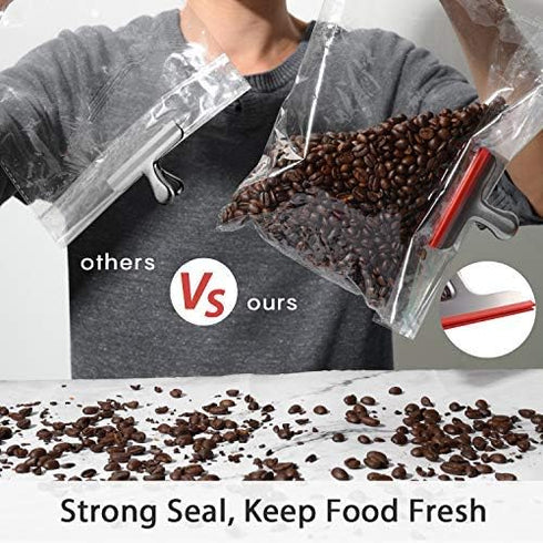 HOUSE AGAIN 12 Pack Stainless Steel Chip Bag Clips, 3 Sizes Covered with Silicone, Air Tight Seal, 5, 3, and 2.5 Inches