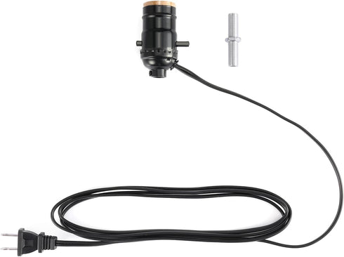 2 Sets Canomo Black Lamp Wiring Kit Includes All Adapters and Side Hole Lamp Socket Allow You to Make a Unique Bottle