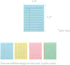 Monolike Memopad Boldline Color Design SET, 4 Packs, 100 Sheets Per Pad, Total 400 Sheets