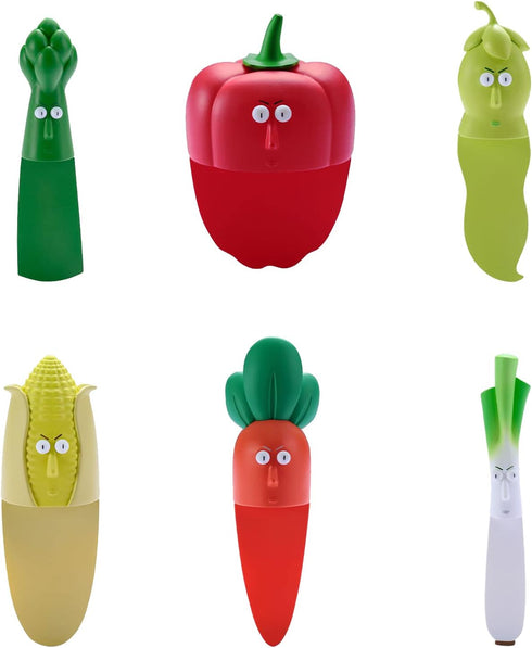 RMISODO 6 Pieces Funny Vegetable 3D Bookmarks for Kids, Students, Readers, PVC Material