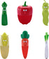 RMISODO 6 Pieces Funny Vegetable 3D Bookmarks for Kids, Students, Readers, PVC Material