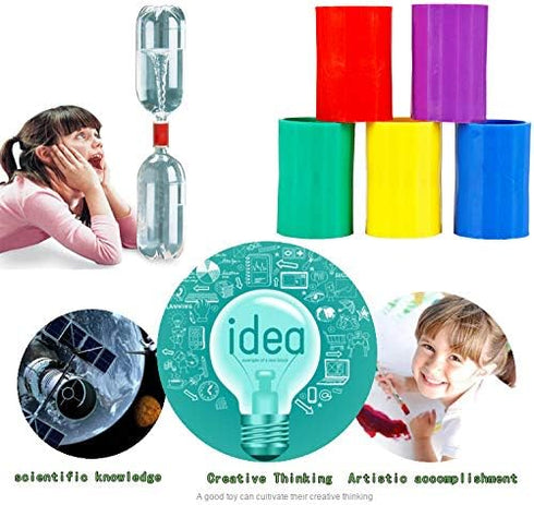 Tornado Bottle Connectors Cyclone Tube, Plastic Vortex Connectors for Scientific Experiment, 5 Pcs