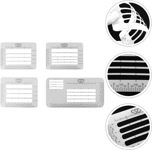 Ciieeo Letter Envelope Addressing Stencil: 4pcs Template Ruler Guide for Envelopes, Straight Guide for Brush Pens,