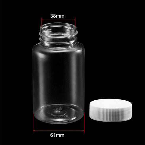 uxcell 5 Pcs Plastic Lab Chemical Reagent Bottle, 200ml/6.8oz Wide Mouth Liquid Storage Container