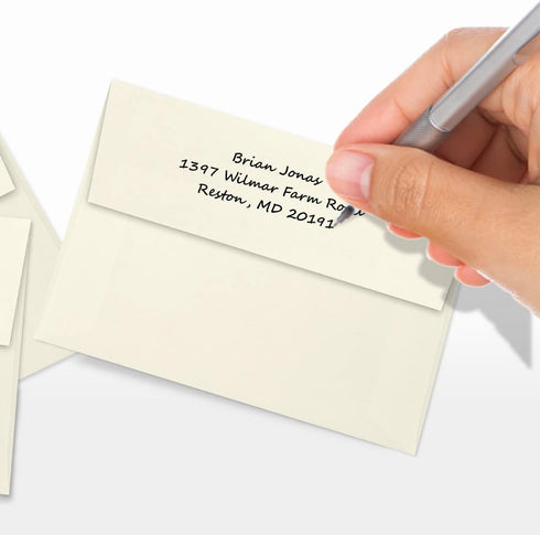 LUXPaper 4Bar A1 Invitation Envelopes, Peel & Press, 3 5/8" x 5 1/8", Natural Linen, 80lb Text, 50 Qty