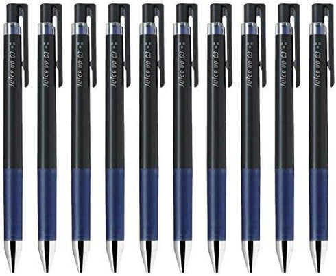 Pilot Juice Up 03 Retractable Gel Ink Pen, Hyper Fine Point 0.3mm, Blue Black Ink, Value Set of 10