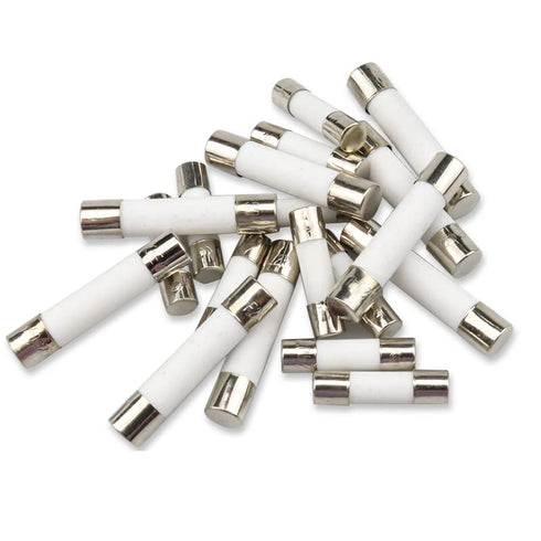 20Pcs 5x20mm Ceramic Fuse, 1A Cartridge Fast Blow Tube 250V for Power Strip Experiment Circuit Repair