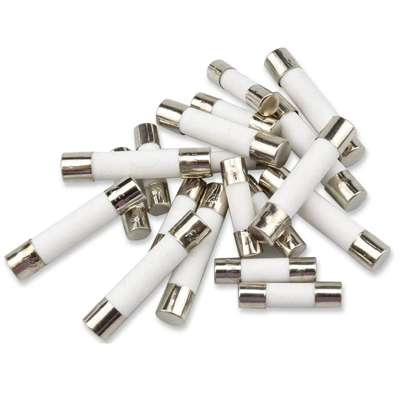 20Pcs 5x20mm Ceramic Fuse, 1A Cartridge Fast Blow Tube 250V for Power Strip Experiment Circuit Repair