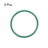 uxcell Fluorine Rubber O-Rings, 43mm OD 38.2mm ID 2.4mm Width FKM Seal Gasket for Machinery Plumbing, Green, Pack of 5