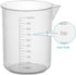 stonylab Plastic Beaker Set, Clear Graduated Beaker with Pouring Spout, 5 Sizes, Combo Pack