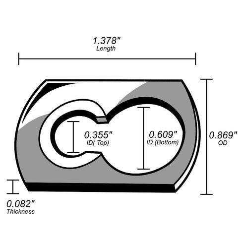 Monster Fastener 1/4" 11/32" 5/8" (100 x x Aluminum Key Hole Washers for Hurricane Shutters Pieces)