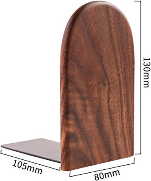 FytStycale 13x8x1cm Bookend Desktop Bookends Desk Organizer Accessories Invisible Hold Wood Material Suitable