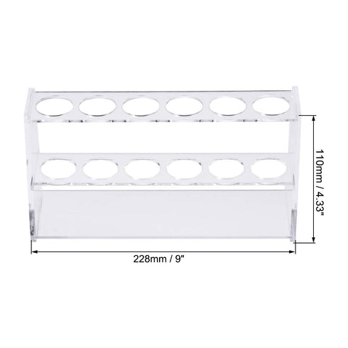 uxcell Acrylic Test Tube Holder Lab Stand Rack 6 Wells for 100ml Centrifuge Tubes Laboratory Clear