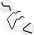 16Pcs Pegboard Plier Holders, Stainless Steel Double Loop Hooks, Black Display Hooks for Shop Store Supermarket