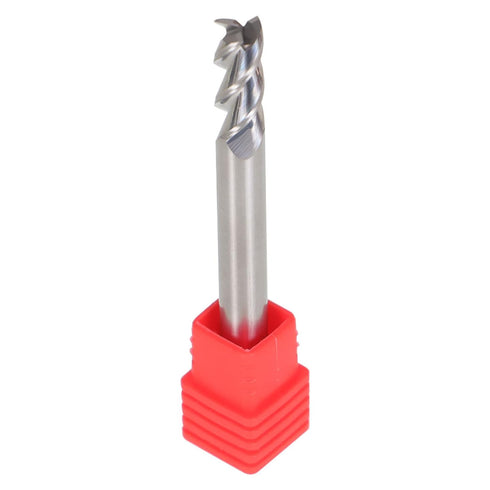 Carbide Alu-Power Square End Mill, 3 Flute, 1/4 Inch, 45 Degree Helix, Tungsten Steel