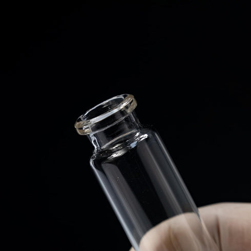 ALWSCI Borosilicate Glass Clear Flat Bottom Vial - 20 ml Capacity, Beveled Finish (Case of 100)