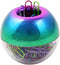 Rainbow Paper Clips Holder - Medium Holographic Paper Clip Dispensers, 100pcs 28mm Colorful Paperclips for Desk