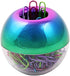 Rainbow Paper Clips Holder - Medium Holographic Paper Clip Dispensers, 100pcs 28mm Colorful Paperclips for Desk
