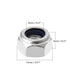 10Pcs M8 x 1.25mm Nylon Insert Hex Lock Nuts, 316 Stainless Steel for Machinery Shipbuilding, Silver Tone