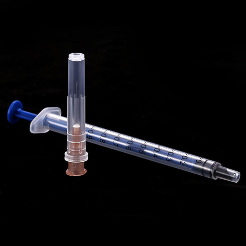 100 Pack 1ml Syringes, 26 G Disposable Lab Supplies, Individually Wrapped