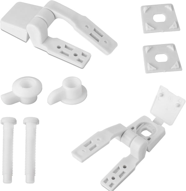 Xthrotsenk Plastic Toilet Seat Hinge Replacement Universal Toilet Seats Bracket Hardware Lavatory Seat