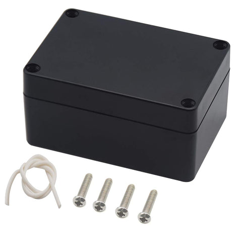 Zulkit Junction Box, IP65 Waterproof Outdoor Project Box, Black ABS Plastic Electrical Enclosure 3.94 x 2.68 x 1.97