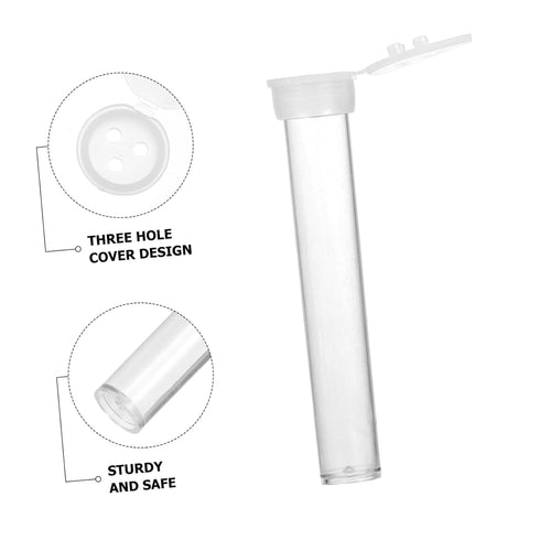 100pcs Test Tube Bottles, Clear Laboratory Test Tubes with Lids for Flower Arrangement, Floral Water Vials