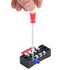 73Pcs Terminal Block Set - 6Pcs 4 Positions 600V 15A Dual Row Screw Terminal Strip Block + Insulated Terminals