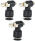 TAILONZ PNEUMATIC 3 Pack SL6-M5 Push to Connect Air Line Fitting Air Flow Control Valve