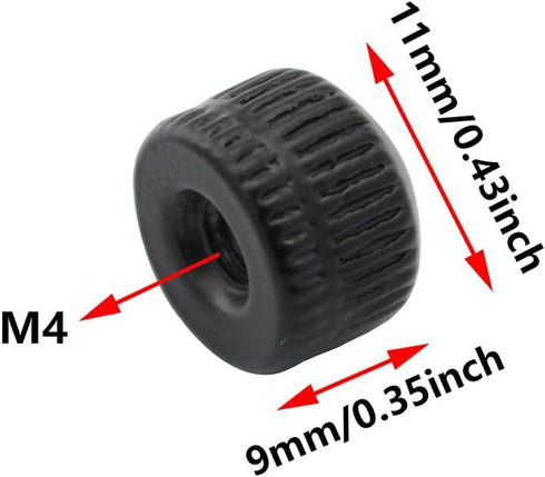 JianLing 10PCS M4 9x11mm 5xChrome 5xBlack Screw Caps for Light Fixtures Hand Tightened Knurled Knob Nuts Replacement