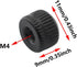 JianLing 10PCS M4 9x11mm 5xChrome 5xBlack Screw Caps for Light Fixtures Hand Tightened Knurled Knob Nuts Replacement