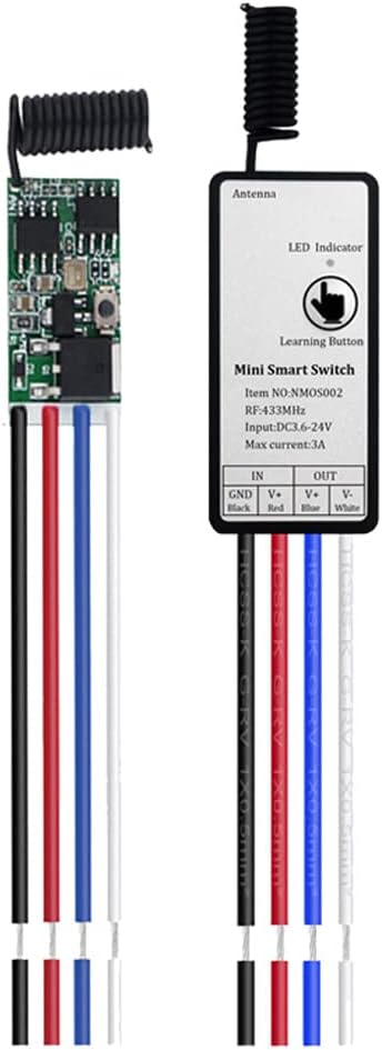 3.7V 6V 7V 9V 12V 24V 1CH DC Channel Micro RF Relay Wireless Remote Control Switch Mini Car LED Light Lamp Controller