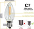 Bulbs, C7 Bulb E12 Bulbs, 0.6W 7W, 2200K, 50LM. 50 Count (Pack 1) KGC LED Night Light Shatterproof Replacement Led