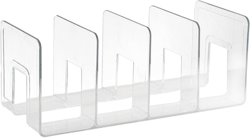 Baoblaze Book Stand Acrylic Bookends Multifunction Bookshelf Dividers Purse Handbag Organizer for Countertop