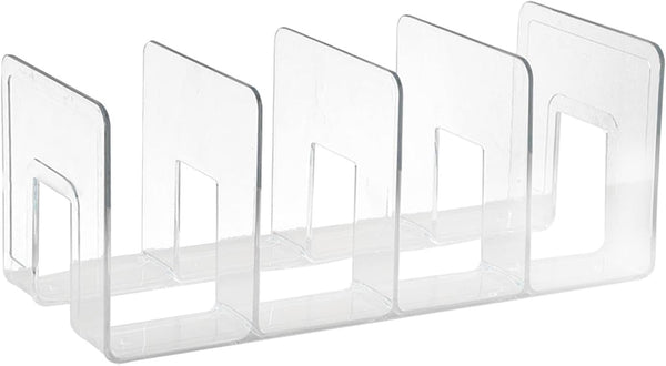 Baoblaze Book Stand Acrylic Bookends Multifunction Bookshelf Dividers Purse Handbag Organizer for Countertop