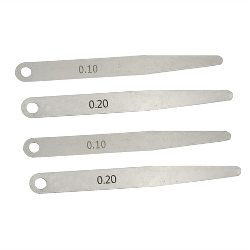 Feeler Gauge PZRT 2pcs 0.1mm and 2pcs 0.2mm Metric Thickness Measuring Tool Kit